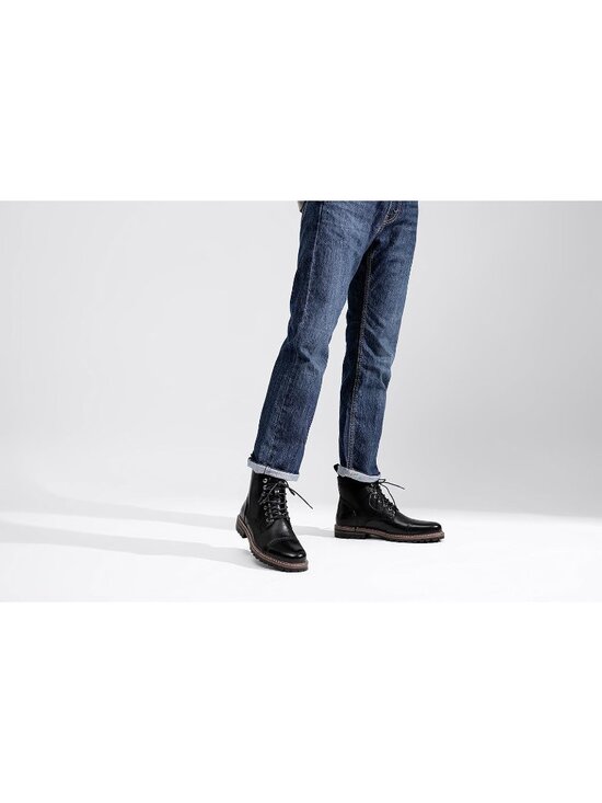 Men\'s Black Boots Premium Leather Cap Toe Casual Boots Chukka Dress Boots main image 6